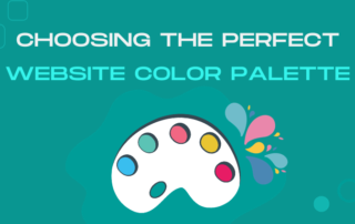 Businesses choose ideal website color palettes for brand identity.
