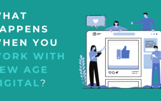 TikTok Services with engaging visuals and social media interaction graphics on a teal layout